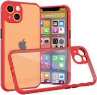 Hishell zweifarbige klare Hülle für iPhone 13 rot - Handyhülle