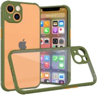 Hishell two colour clear case for iphone 13 green - Kryt na mobil
