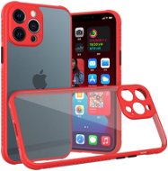 Hishell Two Colour Clear Case for iphone 13 Pro Max Red - Phone Cover