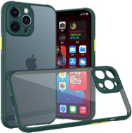 Hishell Two Colour Clear Case for iPhone 13 Pro Max Green - Phone Cover