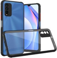 Hishell two colour clear case for Xiaomi Redmi 9T Black - Kryt na mobil