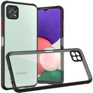 Hishell two colour clear case for Galaxy A22 5G Black - Handyhülle