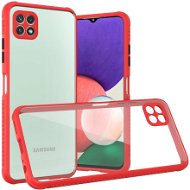 Hishell Two Colour Clear Case for Galaxy A22 5G Red - Phone Cover