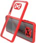 Hishell zweifarbige transparente Hülle für Xiaomi POCO X3 rot - Handyhülle