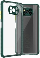 Hishell Two Colour Clear Xiaomi POCO X3 zöld tok - Telefon tok