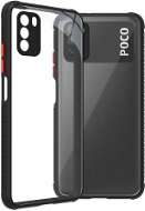 Hishell Two Colour Clear Xiaomi POCO M3 fekete tok - Telefon tok