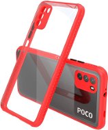 Hishell Two Colour Clear Case for Xiaomi POCO M3 Red - Phone Cover