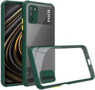 Hishell two colour clear case for Xiaomi POCO M3 green - Kryt na mobil