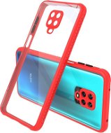 Hishell zweifarbige klare Hülle für Xiaomi Redmi Note 9 Pro / 9S rot - Handyhülle