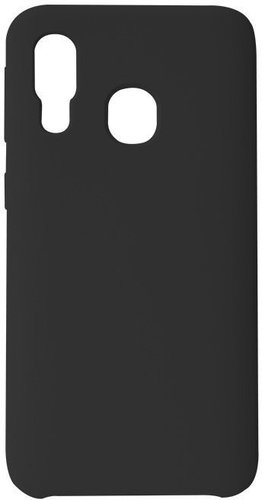 Hishell Premium Liquid Silicone for Samsung Galaxy A40, Black - Phone Cover - Main image
