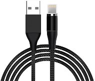 Hishell 4-in-1 Magnetic Data & Charging Cable (2x USB-C + Lightning + Micro USB), Black - Data Cable