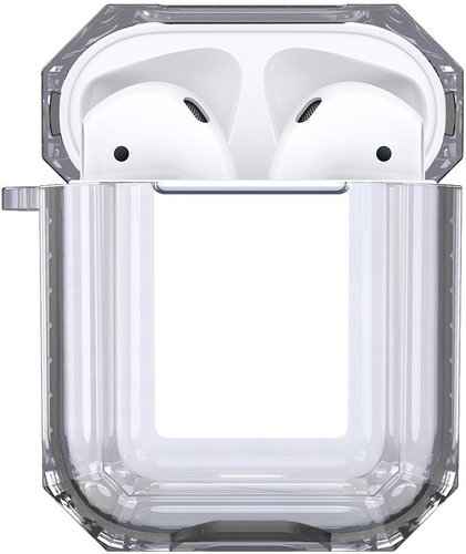 Hishell Two Colour Clear Case for Airpods 1&2 Black - Headphone Case - Main image