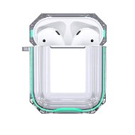 Hishell two colour clear case for Airpods 1&2 green - Puzdro na slúchadlá