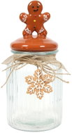 HIT Cookie Jar, Glass, Gingerbread Man 21.5 cm - Storage Jar
