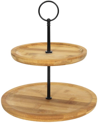 HIT 2-Tier Cake Stand, Bamboo - Tiered Stand - Main image