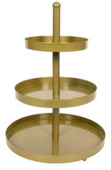 HIT Metal 3-Tier Cake Stand, Gold - Tiered Stand