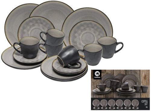 HIT Kávová sada KOS, 18 ks, šedá - Dish Set - Main image