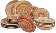HIT Sada talířů LINES, 18 ks, hnědá - Set of Plates