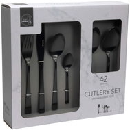 HIT Cutlery Set 42pcs, Black - Cutlery Set