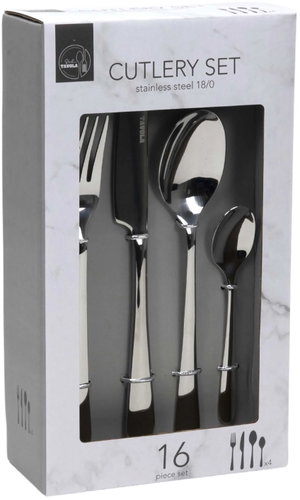 HIT Cutlery Set, 16 pcs, Silver - Cutlery Set - Main image