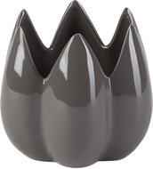 by inspire Decoration "Bud" - Vase / Flowerpot (13,8x13,8x12cm), Grey - Vase