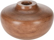 H&L Wooden vase, 16 × 10 cm, brown - Vase