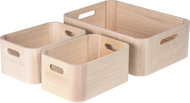 H&L Set of 3 storage boxes WoodyBox, light wood - Storage Box