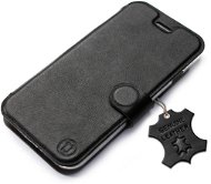 Mobiwear kožené flip na Apple iPhone 14 – Čierne - Puzdro na mobil