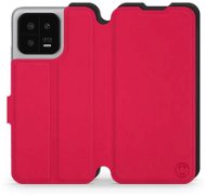 Mobiwear Soft Touch flip na Xiaomi 13 – Červené & Čierne - Puzdro na mobil