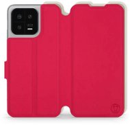 Mobiwear Soft Touch flip na Xiaomi 13 – Červené & Béžové - Puzdro na mobil