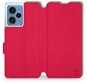 Mobiwear Soft Touch flip na Xiaomi Redmi Note 12 Pro 5G – Červené & Béžové - Puzdro na mobil