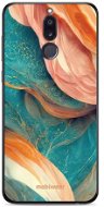 Mobiwear Glossy lesklý pro Huawei Mate 10 Lite - G025G - Azurový a oranžový mramor - Phone Cover