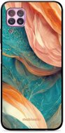 Mobiwear Glossy lesklý pro Huawei P40 Lite - G025G - Azurový a oranžový mramor - Phone Cover