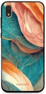 Mobiwear Glossy lesklý pro Huawei Y5 2019 / Honor 8S - G025G - Azurový a oranžový mramor - Phone Cover