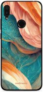 Mobiwear Glossy lesklý pre Huawei Y6 2019/Honor 8A – G025G – Azúrový a oranžový mramor - Kryt na mobil