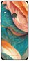 Mobiwear Glossy lesklý pre Huawei Y6s – G025G – Azúrový a oranžový mramor - Kryt na mobil