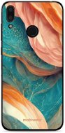 Mobiwear Glossy lesklý na Huawei Y7 2019 - G025G - Azúrový a oranžový mramor - Kryt na mobil