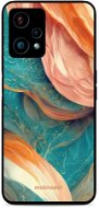 Mobiwear Glossy lesklý pro Realme 9 Pro - G025G - Azurový a oranžový mramor - Phone Cover