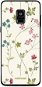 Mobiwear Glossy lesklý pro Samsung Galaxy A8 2018 - G035G - Tenké rostlinky s květy - Phone Cover