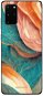 Phone Cover Mobiwear Glossy lesklý pro Samsung Galaxy S20 Plus - G025G - Azurový a oranžový mramor - Kryt na mobil