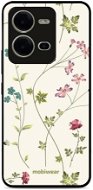 Mobiwear Glossy lesklý pro Vivo X80 Lite - G035G - Tenké rostlinky s květy - Phone Cover