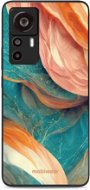Mobiwear Glossy lesklý na Xiaomi 12T/12T Pro - G025G - Azúrový a oranžový mramor - Kryt na mobil