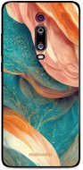 Mobiwear Glossy lesklý pre Xiaomi Mi 9T/Mi 9T Pro – G025G – Azúrový a oranžový mramor - Kryt na mobil
