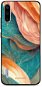 Mobiwear Glossy lesklý pro Xiaomi Mi A3 - G025G - Azurový a oranžový mramor - Phone Cover