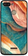 Mobiwear Glossy lesklý pro Xiaomi Redmi 6 - G025G - Azurový a oranžový mramor - Phone Cover