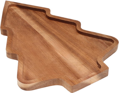 H&L Decorative wooden tray Christmas tree 28.5cm - Tray - Main image