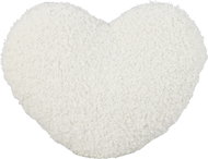 H&L Heart cushion, imitation lamb 35 × 33 cm, white - Pillow