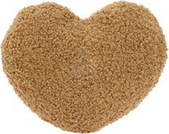 H&L Heart cushion, imitation lamb 35 × 33 cm, light brown - Pillow