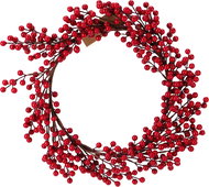 H&L Christmas large rowan wreath, decoration, 50 cm, red - Wreath