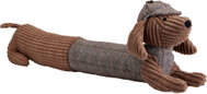 H&L Hnědá manšestrová ochrana proti průvanu pes Jezevčík 92 cm - Doorstop